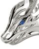 John Hardy Women's Naga Dragon Sterling Silver, 0.14 TCW Diamond & Blue Sapphire Saddle Ring - 7