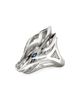 John Hardy Women's Naga Dragon Sterling Silver, 0.14 TCW Diamond & Blue Sapphire Saddle Ring - 8