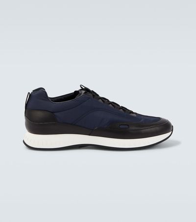 John Lobb John Lobb Leather-trimmed slip-on sneakers