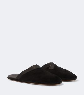 John Lobb John Lobb Leather-trimmed suede slippers