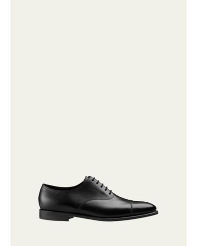 John Lobb Men's City II Cap Toe Leather Oxfords