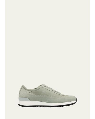 John Lobb Men's Foundry II Suede Runner Sneakers
