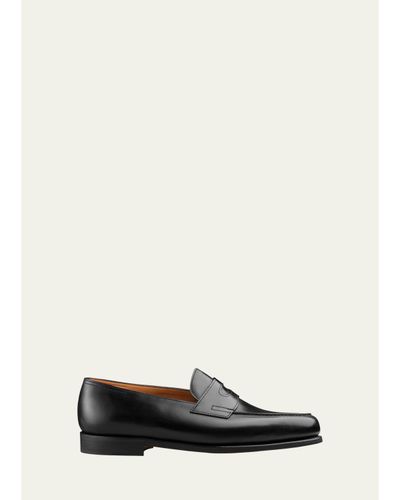 John Lobb Men's Iconic Leather Penny Loafers