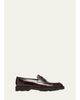 John Lobb Men's Lopez Apron-Toe Leather Penny Loafers - 1