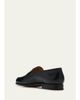 John Lobb Men's Lopez Denim and Leather Penny Loafers - 2