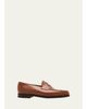John Lobb Men's Lopez Leather-Sole Penny Loafers - 1