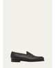 John Lobb Men's Lopez Soft Grained Leather Penny Loafers - 1