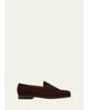 John Lobb Men's Lopez Suede Penny Loafers - 1
