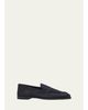 John Lobb Men's Pace Nubuck Leather Penny Loafers - 1