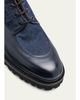 John Lobb Men's Peak Denim and Leather Lace-Up Boots - 3