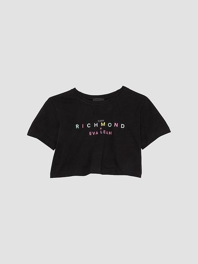 John Richmond x Eva Leah John Richmond x Eva Leah Girl's Little Girl's & Girl's Logo Crop T-Shirt