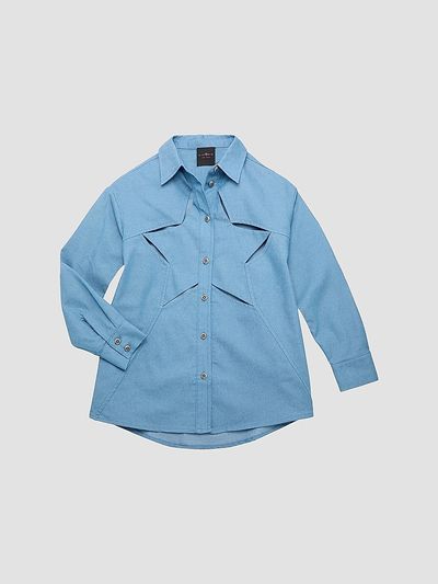 John Richmond x Eva Leah John Richmond x Eva Leah Girl's Little Girl's & Girl's Star Chambray Shirt