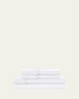 John Robshaw Stitched Sand 300 Thread Count King Sheet Set