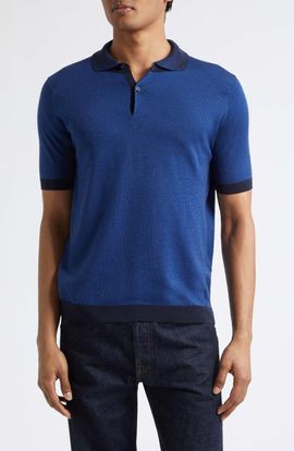 John Smedley John Smedley Grenock Merino Wool Polo Sweater
