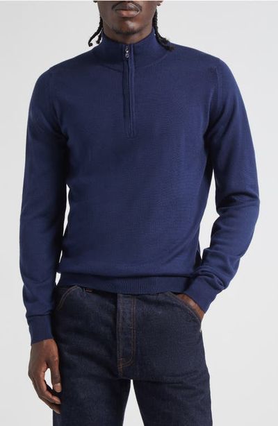 John Smedley John Smedley Men's Tapton Half Zip Merino Wool Sweater