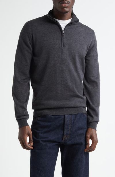 John Smedley John Smedley 'Tapton' Quarter Zip Merino Wool Sweater
