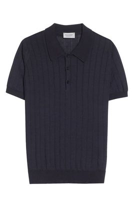 John Smedley John Smedley Williams Merino Wool & Cotton Polo Sweater