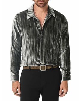 John Varvatos John Varvatos Batik Velvet Point Collar Shirt