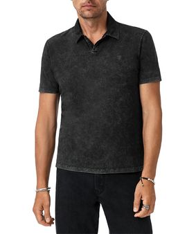 John Varvatos John Varvatos Carsten Open Collar Denim Polo Shirt