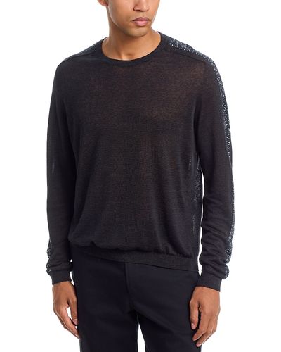 John Varvatos John Varvatos Cesari Textured Stripe Crewneck Shirt