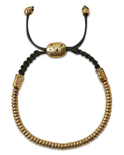 John Varvatos John Varvatos Collection Men's Brass Simitbrass Beaded Bolo Bracelet
