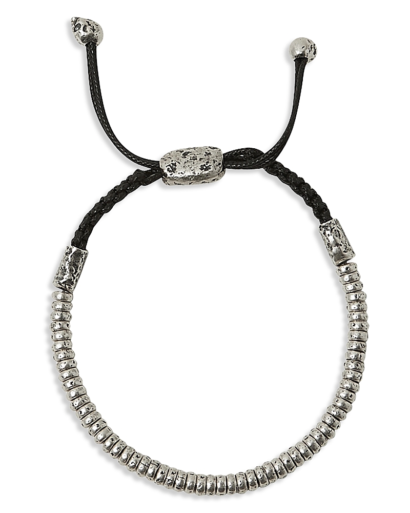 John Varvatos John Varvatos Collection Men's Men's Sterling Silver Simit Silver Beaded Bolo Bracelet