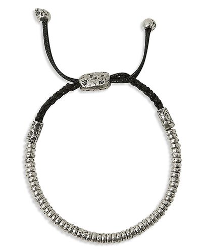 John Varvatos John Varvatos Collection Men's Men's Sterling Silver Simit Silver Beaded Bolo Bracelet