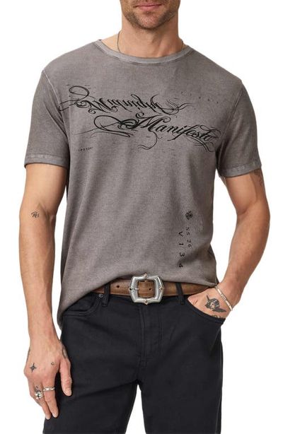 John Varvatos John Varvatos Cotton Blend Rib Graphic T-Shirt