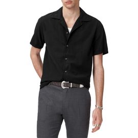 John Varvatos John Varvatos Cotton Seersucker Camp Shirt