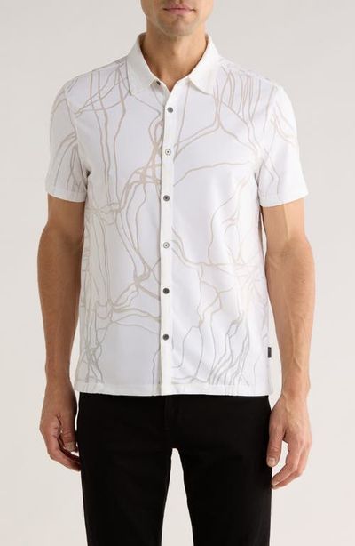 John Varvatos John Varvatos Elio Tangled Burnout Short Sleeve Button-Up Shirt