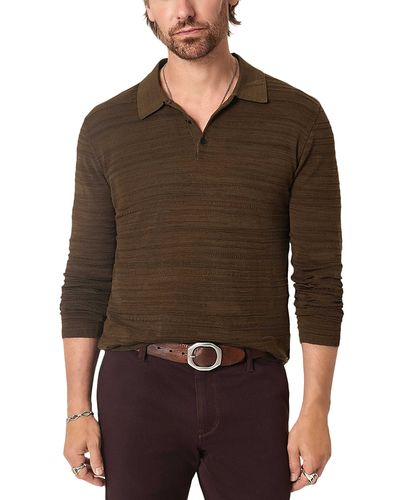 John Varvatos John Varvatos Hughs Marl Stitch Cotton Polo Shirt