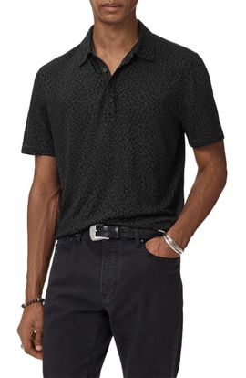 John Varvatos John Varvatos Marcel Distorted Dot Jacquard Polo