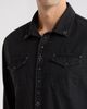 John Varvatos John Varvatos Marshall Studded Coated Cotton Denim Snap-Up Western Shirt - 4
