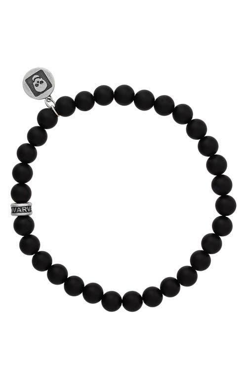 John Varvatos John Varvatos Men's Artisan Beaded Onyx Stretch Bracelet