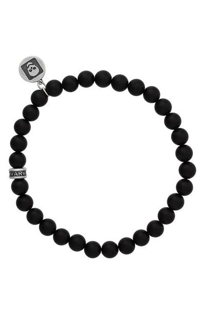 John Varvatos John Varvatos Men's Artisan Beaded Onyx Stretch Bracelet