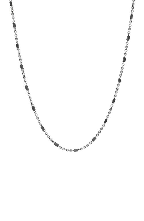 John Varvatos John Varvatos Men's Artisan Hematite Station Necklace