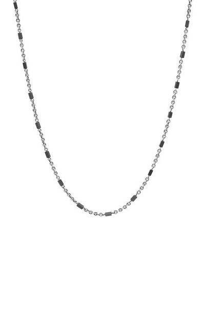John Varvatos John Varvatos Men's Artisan Hematite Station Necklace