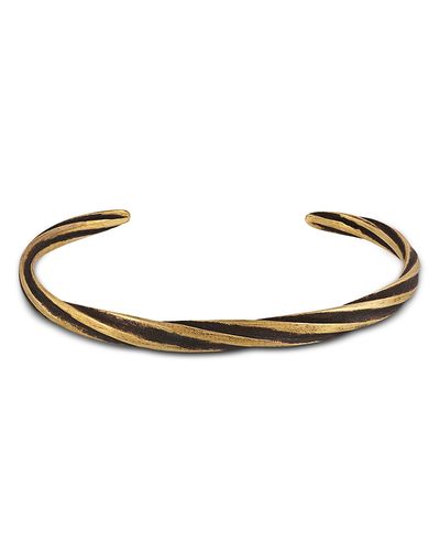 John Varvatos John Varvatos Men's Brass Twist Cuff Bracelet