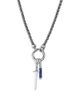 John Varvatos John Varvatos Men's Sterling Silver Lapis Bead & Sword Pendant Necklace, 24 - 1