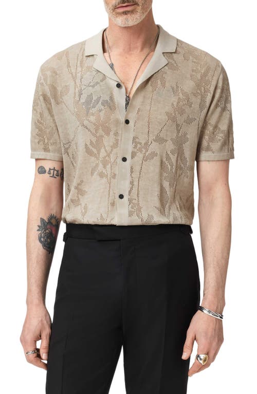 John Varvatos John Varvatos Miguel Pointelle Knit Camp Shirt