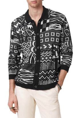 John Varvatos John Varvatos Simone Jacquard Cardigan