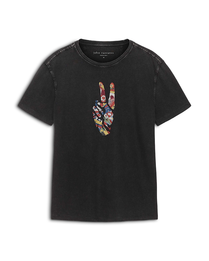 John Varvatos John Varvatos World Peace Graphic Crewneck T-Shirt