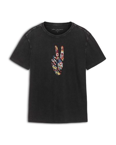 John Varvatos John Varvatos World Peace Graphic Crewneck T-Shirt