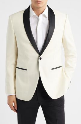 John Varvatos Star USA John Varvatos Star USA Brooklyn Off White Virgin Wool Dinner Jacket
