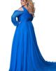 Johnathan Kayne for Sydney's Closet Johnathan Kayne for Sydney's Closet Cold Shoulder Chiffon Plus Size A-Line Evening Gown - 2