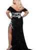 Johnathan Kayne for Sydney's Closet Johnathan Kayne for Sydney's Closet Fitted Sequin & Lace Venom Evening Gown - 2