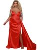 Johnathan Kayne for Sydney's Closet Johnathan Kayne for Sydney's Closet Sweetheart Neckline Fitted Satin Corset Plus Size Evening Gown - 1