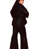 Johnathan Kayne for Sydney's Closet Johnathan Kayne for Sydney's Closet Three-Piece Bell Bottom Plus Size Suit - 4