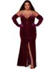Johnathan Kayne for Sydney's Closet Johnathan Kayne for Sydney's Closet Velvet Cat-Eye Bodice Plus Size Evening Gown - 1