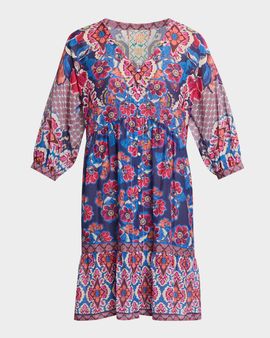 johnny was relaxed linen flounce dress Johnny Was Relaxed Linen Flounce Dress Della Light Lilac